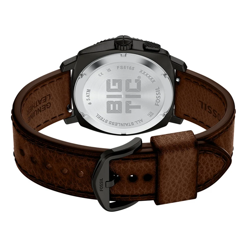 Fossil Machine Round Black Dial Watch FS6165