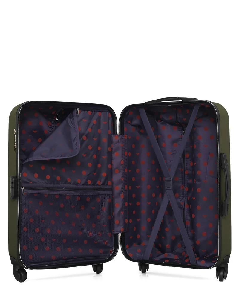 LPB LUGGAGE - 3er-Pack: Mittelgroßer Koffer, Handgepäck und Kosmetikkoffer ELEONOR