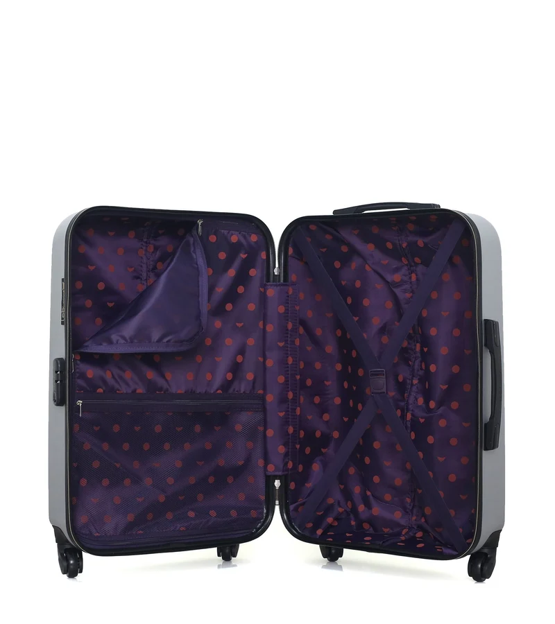 LPB LUGGAGE - 3er-Pack: Mittelgroßer Koffer, Handgepäck und Kosmetikkoffer ELEONOR