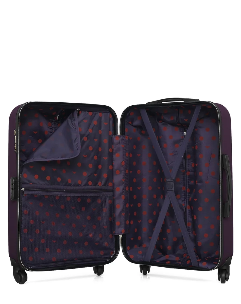 LPB LUGGAGE - 3er-Pack: Mittelgroßer Koffer, Handgepäck und Kosmetikkoffer ELEONOR