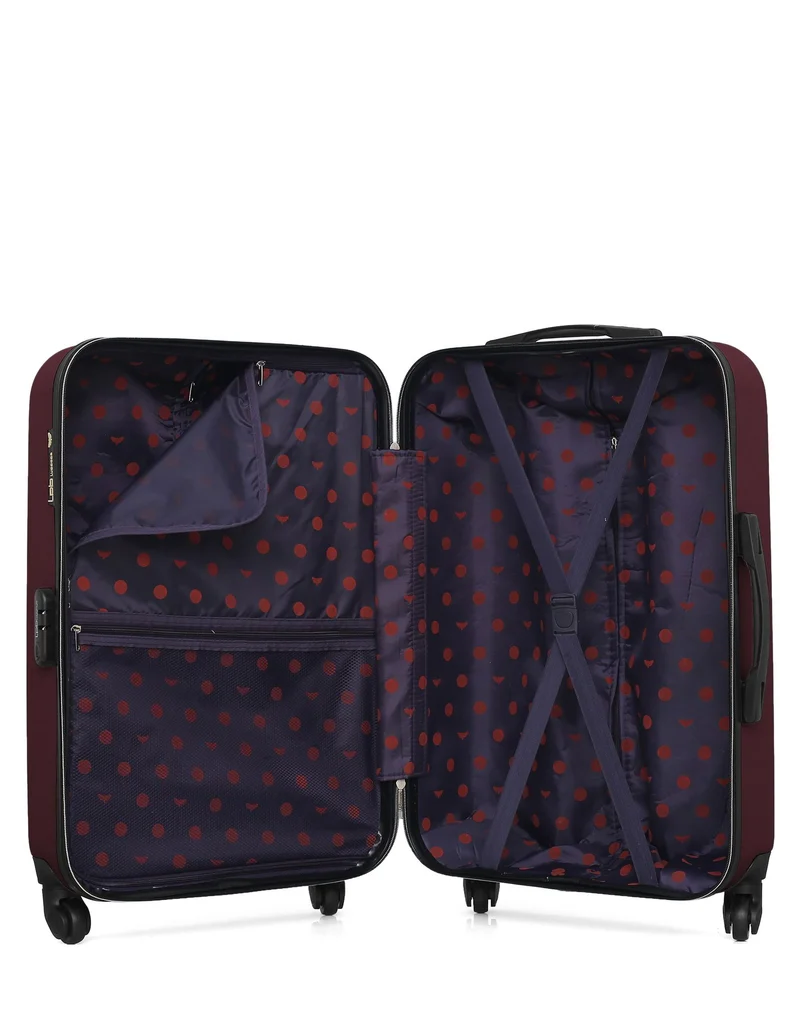 LPB LUGGAGE - 3er-Pack: Mittelgroßer Koffer, Handgepäck und Kosmetikkoffer ELEONOR