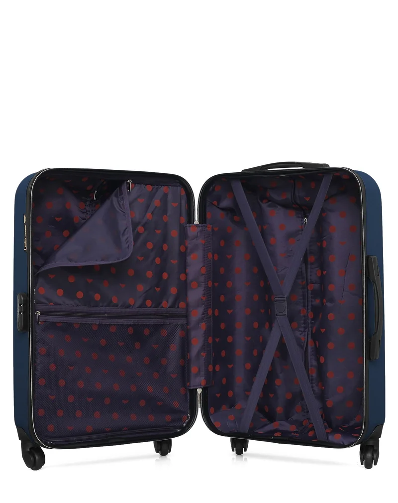 LPB LUGGAGE - 3er-Pack: Mittelgroßer Koffer, Handgepäck und Kosmetikkoffer ELEONOR