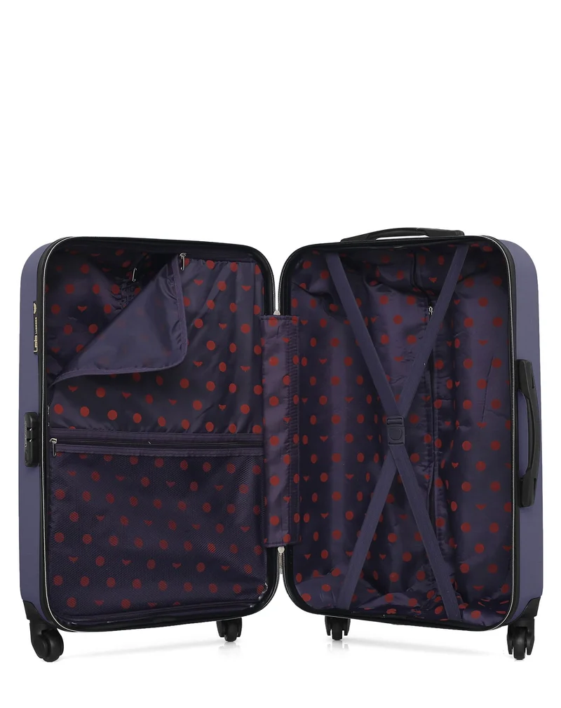 LPB LUGGAGE - 3er-Pack: Mittelgroßer Koffer, Handgepäck und Kosmetikkoffer ELEONOR