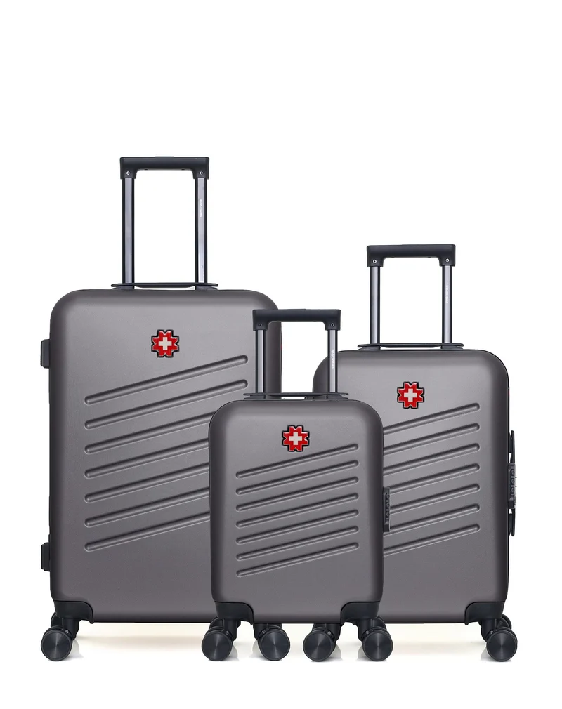 SWISS KOPPER - 3er-Pack: Mittelgroßer Koffer, Handgepäck und Handgepäck XXS ZURICH