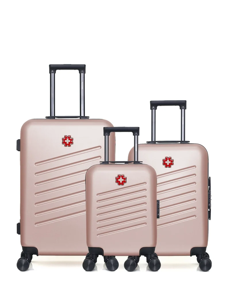 SWISS KOPPER - 3er-Pack: Mittelgroßer Koffer, Handgepäck und Handgepäck XXS ZURICH