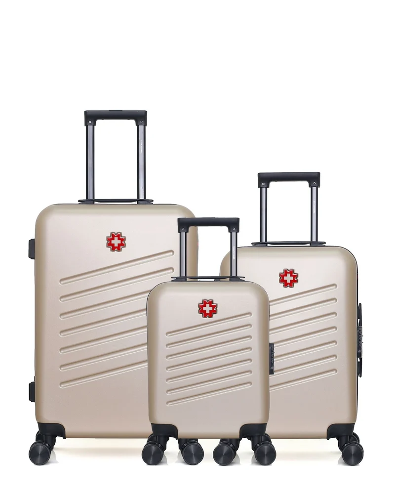 SWISS KOPPER - 3er-Pack: Mittelgroßer Koffer, Handgepäck und Handgepäck XXS ZURICH