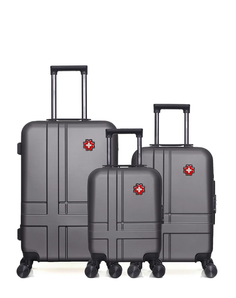 SWISS KOPPER - 3er-Pack: Mittelgroßer Koffer, Handgepäck und Handgepäck XXS USTER