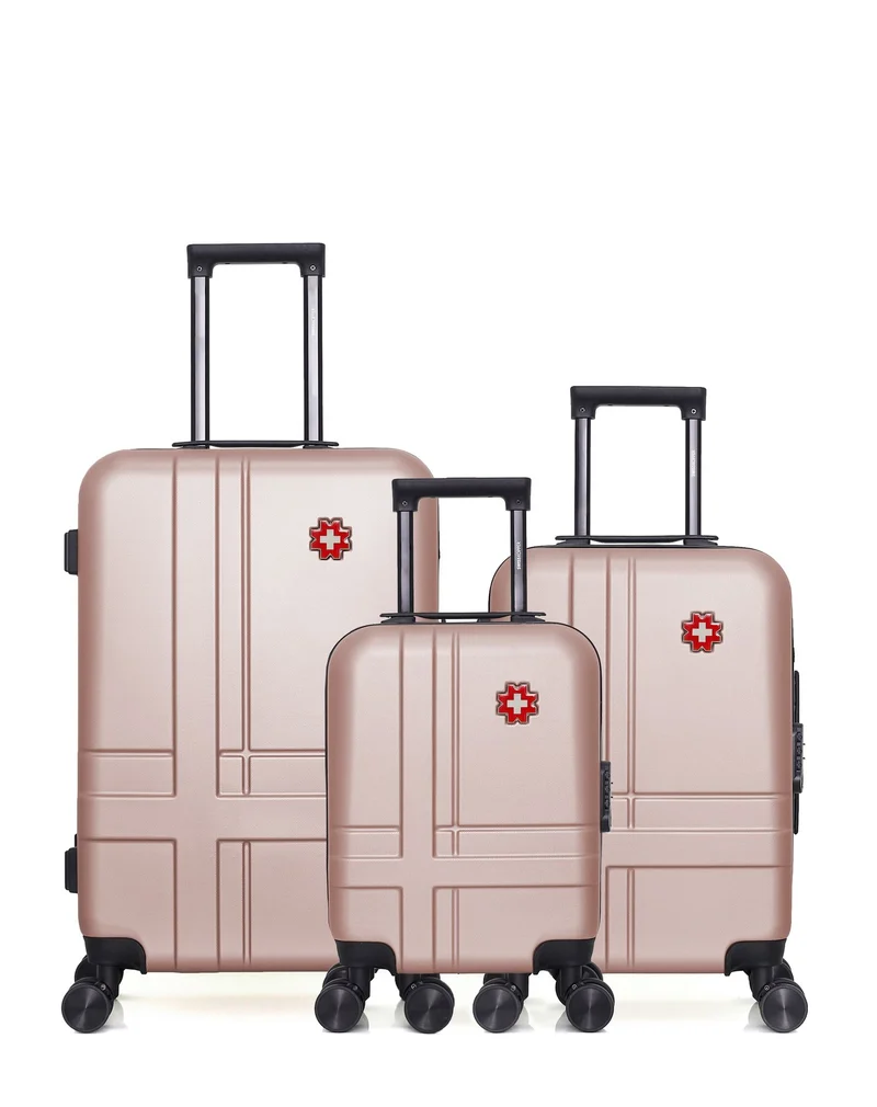 SWISS KOPPER - 3er-Pack: Mittelgroßer Koffer, Handgepäck und Handgepäck XXS USTER