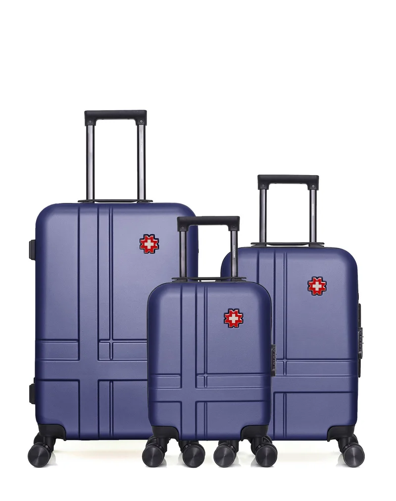 SWISS KOPPER - 3er-Pack: Mittelgroßer Koffer, Handgepäck und Handgepäck XXS USTER