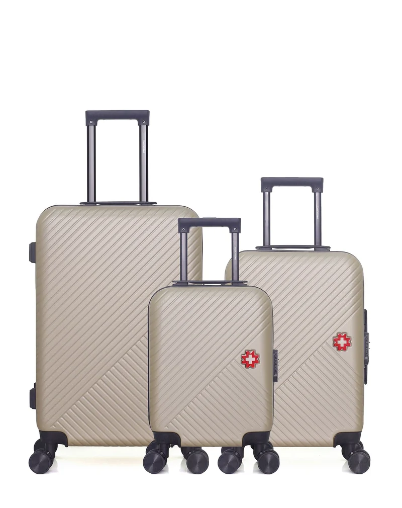 SWISS KOPPER - 3er-Pack: Mittelgroßer Koffer, Handgepäck und Handgepäck XXS SPIEZ
