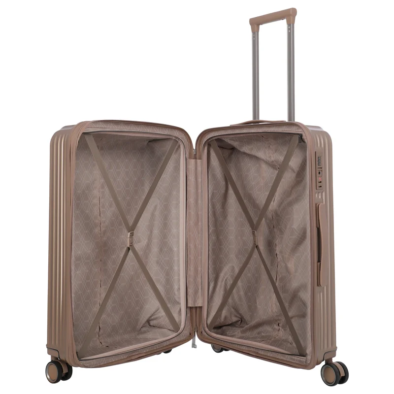 Travelite Paros - 4-Rollen-Trolley M 65 cm erw. (cappuccino)