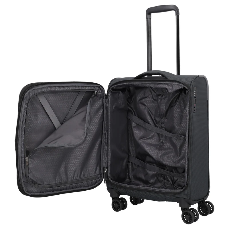 Travelite Corsiica - 4-Rollen-Kabinentrolley S 55 cm erw. (black)