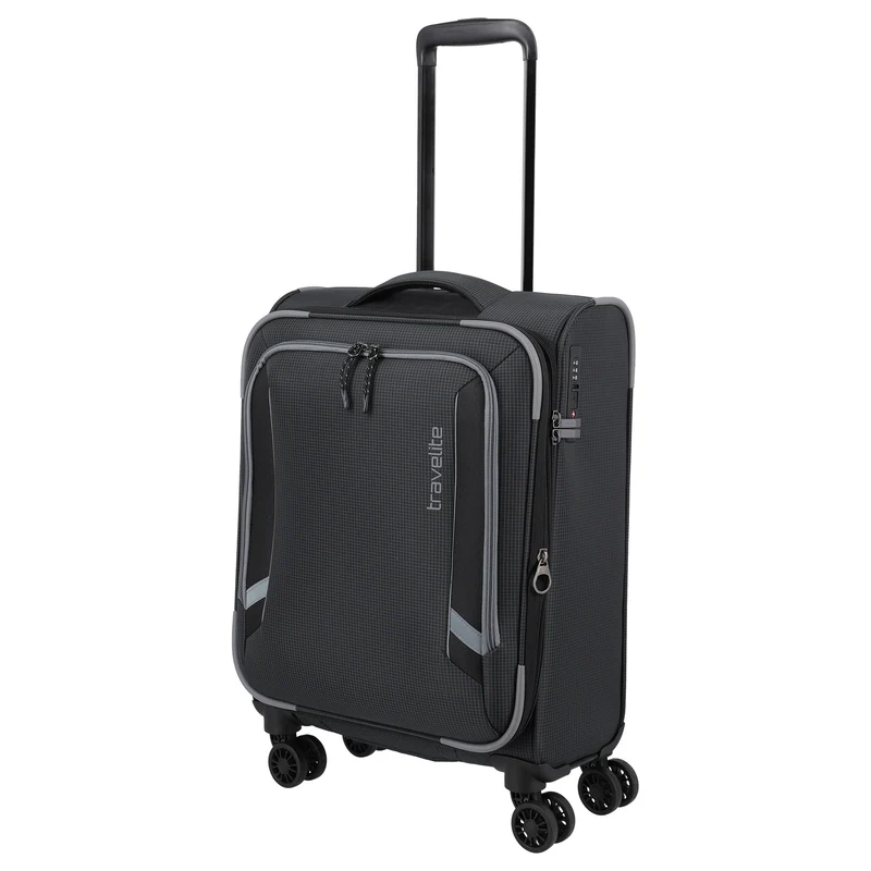 Travelite Corsiica - 4-Rollen-Kabinentrolley S 55 cm erw. (black)