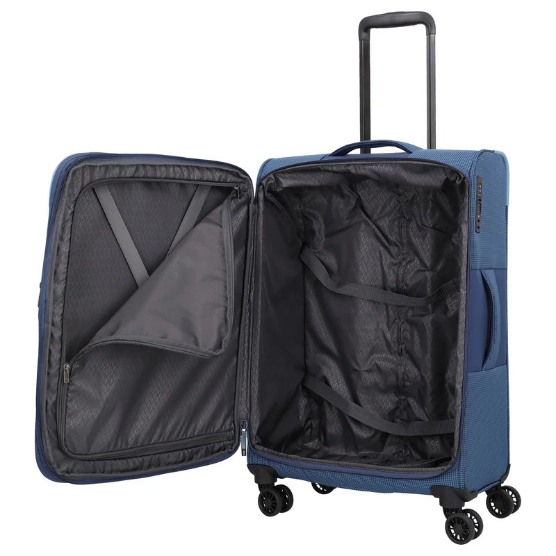 Travelite Corsiica - 4-Rollen-Trolley M 67 cm erw. (blue)