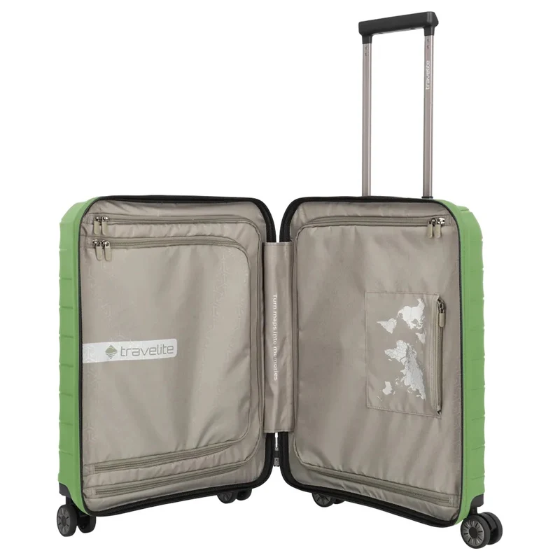 Travelite Mooby - 4-Rollen-Trolley Set 3tlg. (grün)