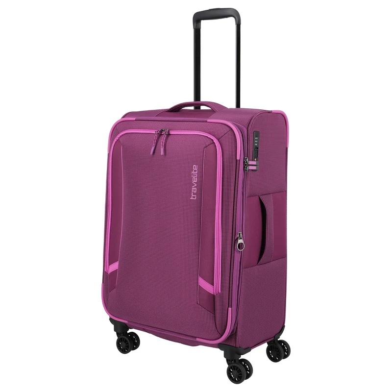 Travelite Corsiica - 4-Rollen-Trolley M 67 cm erw. (pink)