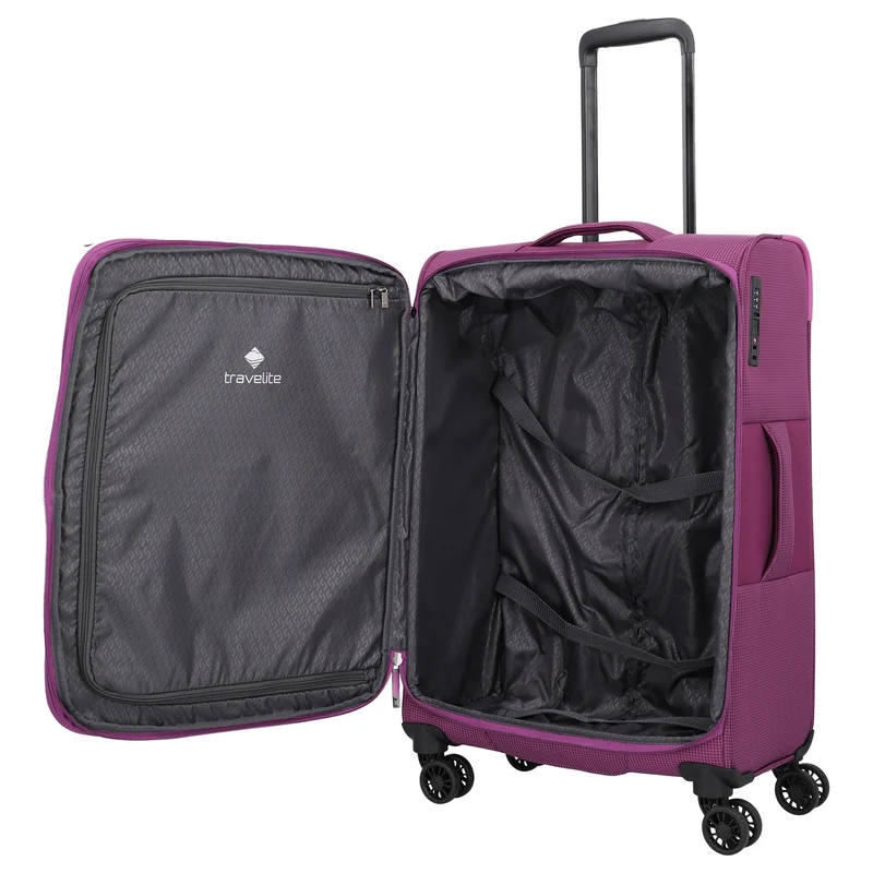 Travelite Corsiica - 4-Rollen-Trolley M 67 cm erw. (pink)