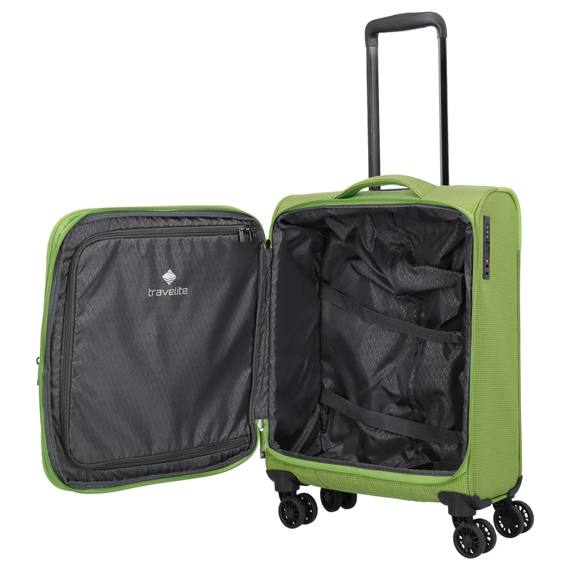 Travelite Corsiica - 4-Rollen-Kabinentrolley S 55 cm erw. (fresh green)