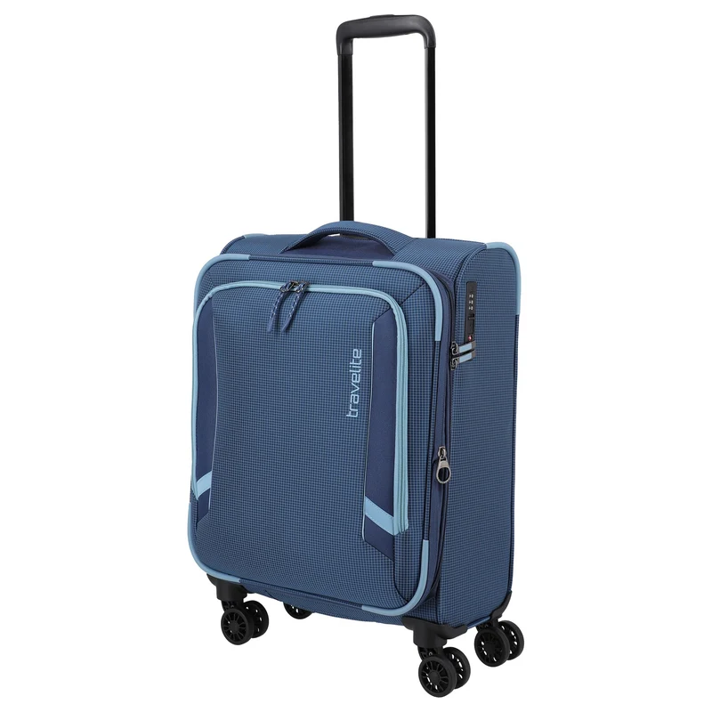 Travelite Corsiica - 4-Rollen-Kabinentrolley S 55 cm erw. (blue)