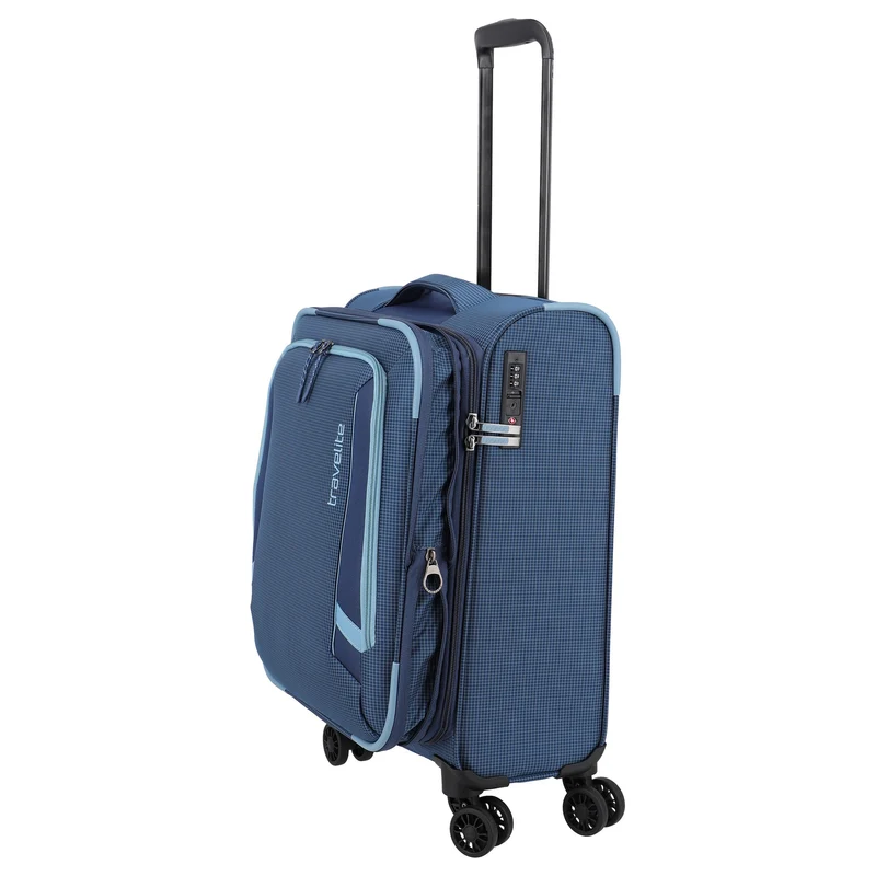 Travelite Corsiica - 4-Rollen-Kabinentrolley S 55 cm erw. (blue)