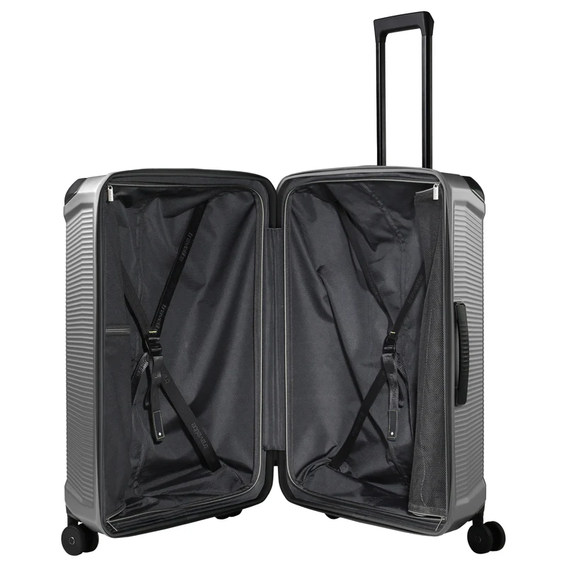 Travelite Millennium - 4-Rollen-Trolley Set 3tlg. erw. (silver)