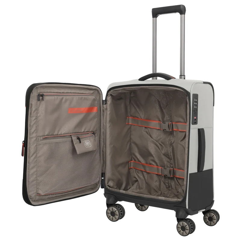 Travelite Crosslite - 4-Rollen-Kabinentrolley S 55 cm erw. (natur)