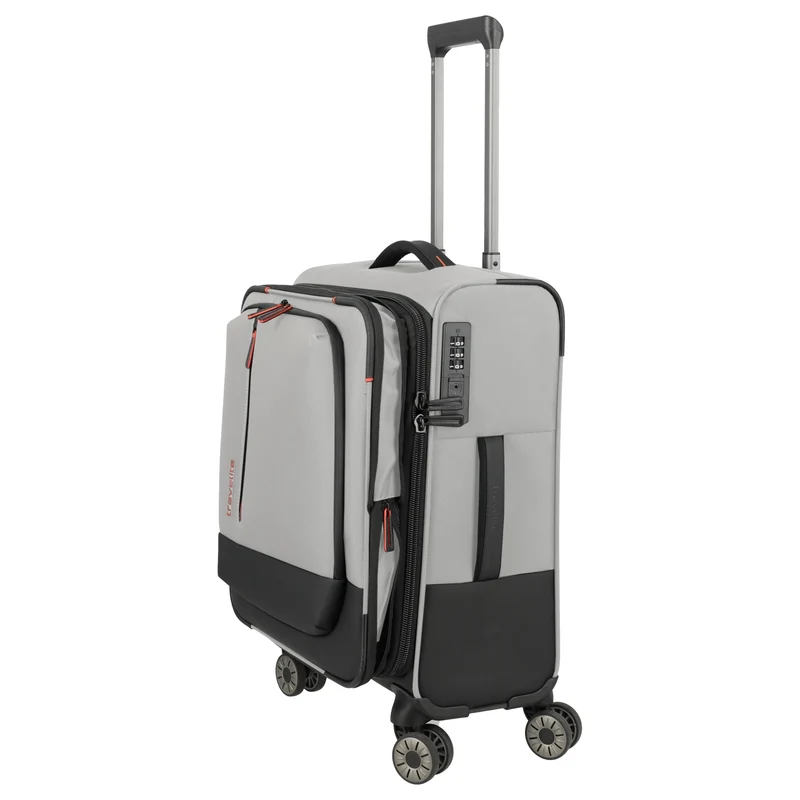 Travelite Crosslite - 4-Rollen-Kabinentrolley S 55 cm erw. (natur)