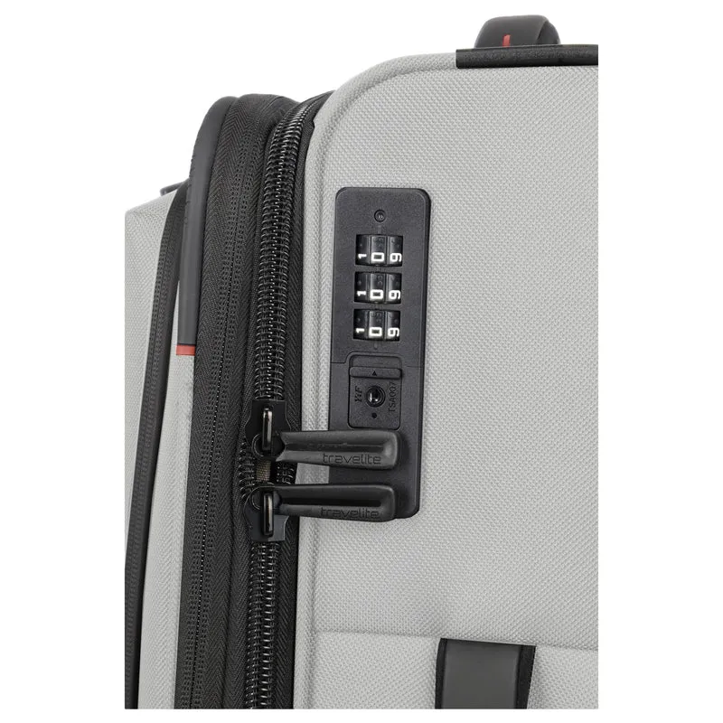 Travelite Crosslite - 4-Rollen-Kabinentrolley S 55 cm erw. (natur)