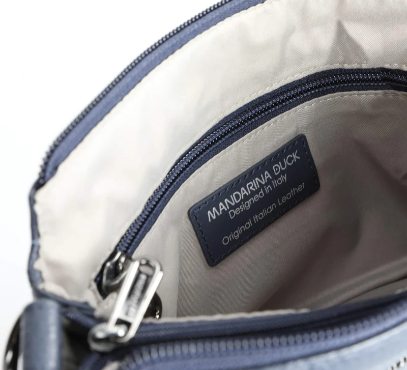 Mandarina Duck Mellow Leather Pochette - Abendtasche 23 cm (dress blue)