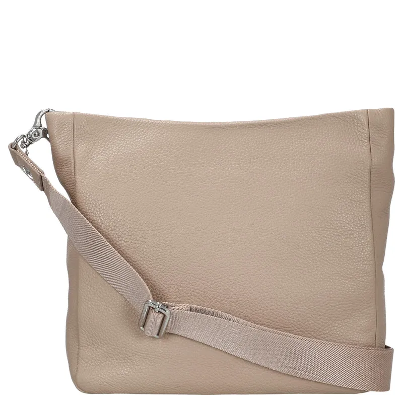Mandarina Duck Mellow Leather - Umhängetasche L 35 cm (warm taupe)