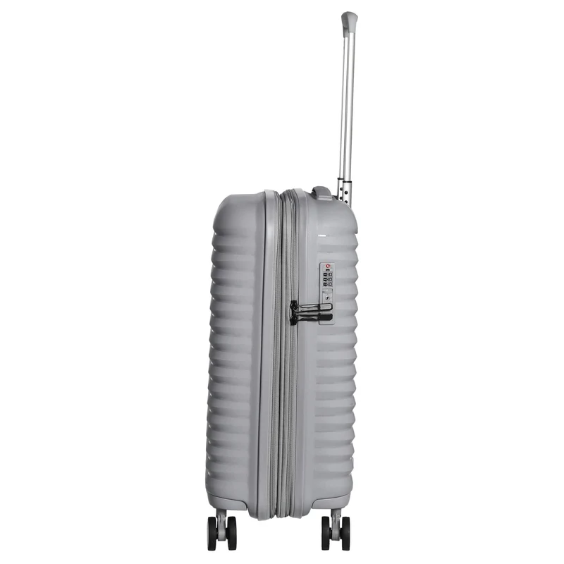 D&N Travel Line 4500+ - 4-Rollen-Kabinentrolley S 55 cm erw. (grau)