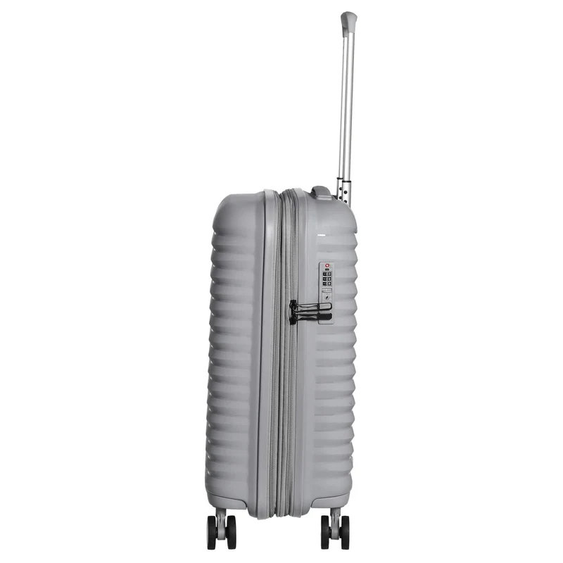D&N Travel Line 4500+ - 4-Rollen-Kabinentrolley S 55 cm erw. (grau)