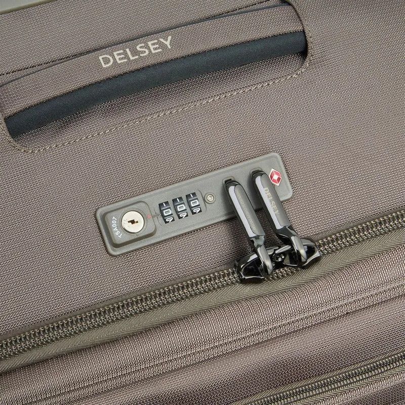Delsey Paris Helium Dlx 2.0 Slim Line - 4-Rollen-Kabinentrolley 55 cm (mokka)