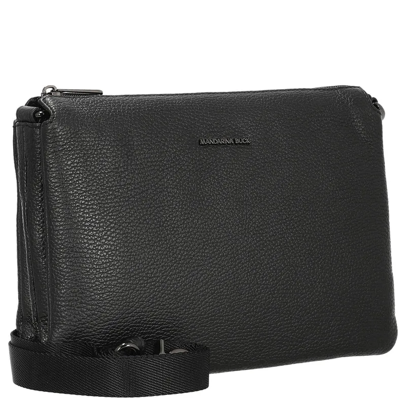Mandarina Duck Mellow Leather - Umhängetasche 28 cm (nero)