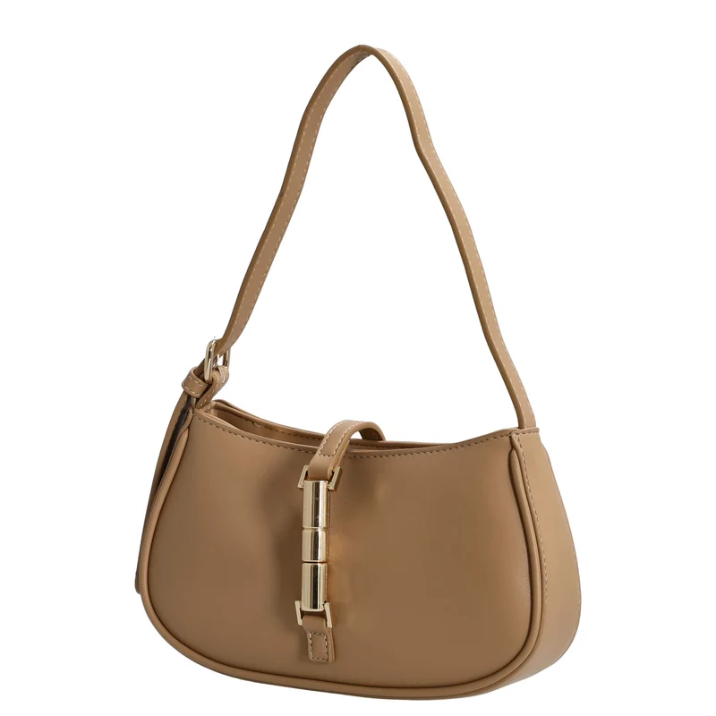Seidenfelt Loviisa - Schultertasche 23 cm (coffe & cream)