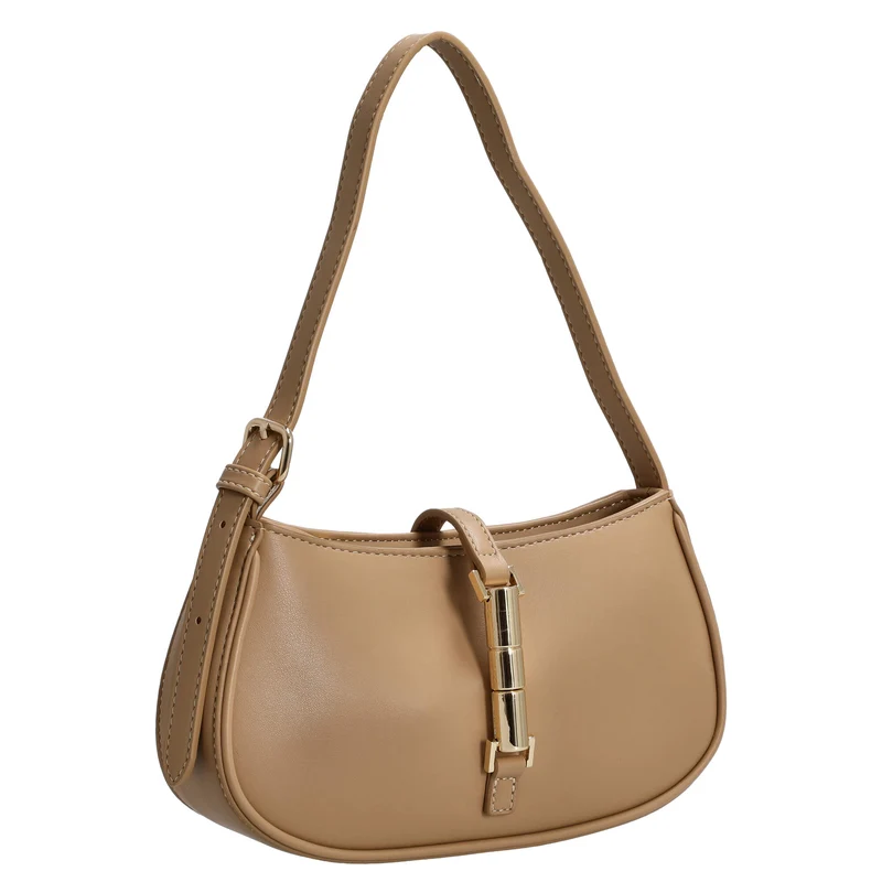 Seidenfelt Loviisa - Schultertasche 23 cm (coffe & cream)
