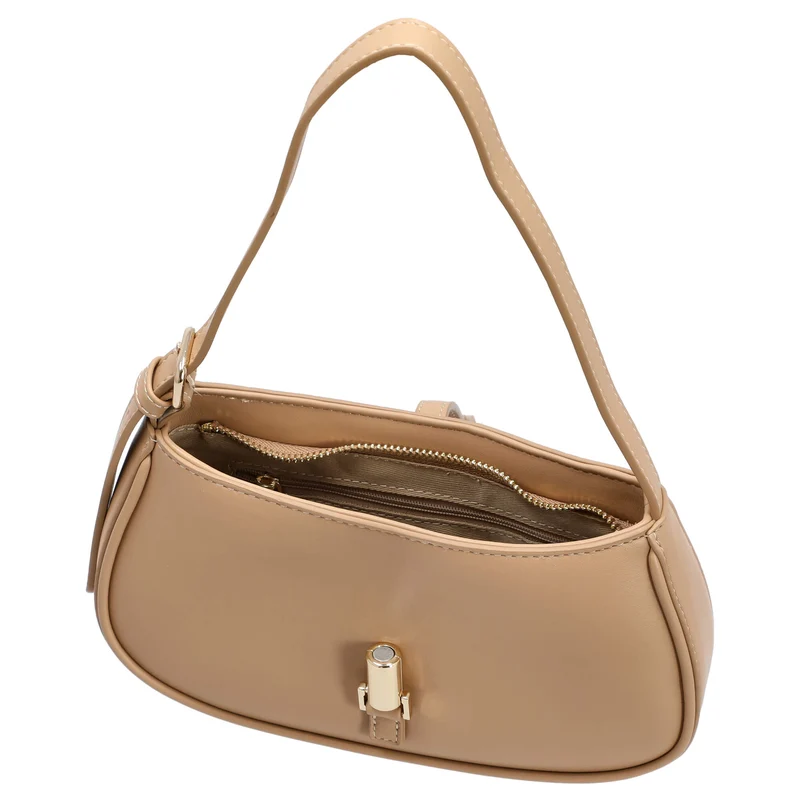 Seidenfelt Loviisa - Schultertasche 23 cm (coffe & cream)