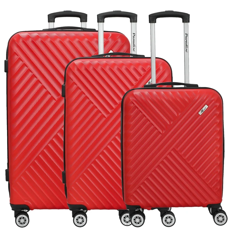 Paradise by CHECK.IN Kingston - 4-Rollen-Trolley Set 3tlg. (rot)