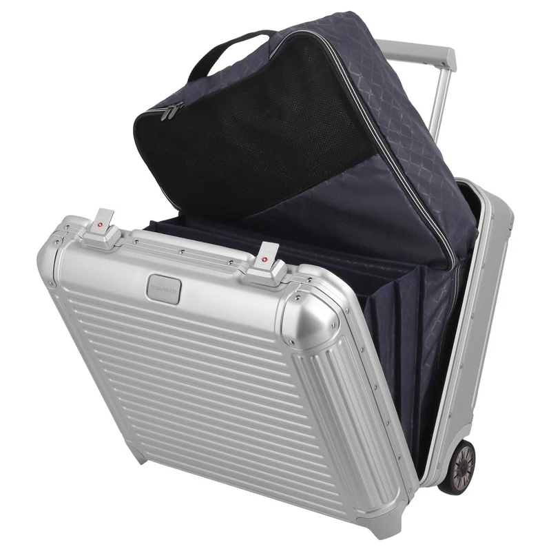 Travelite Next - 2-Rollen-Businesstrolley 45 cm (silver)