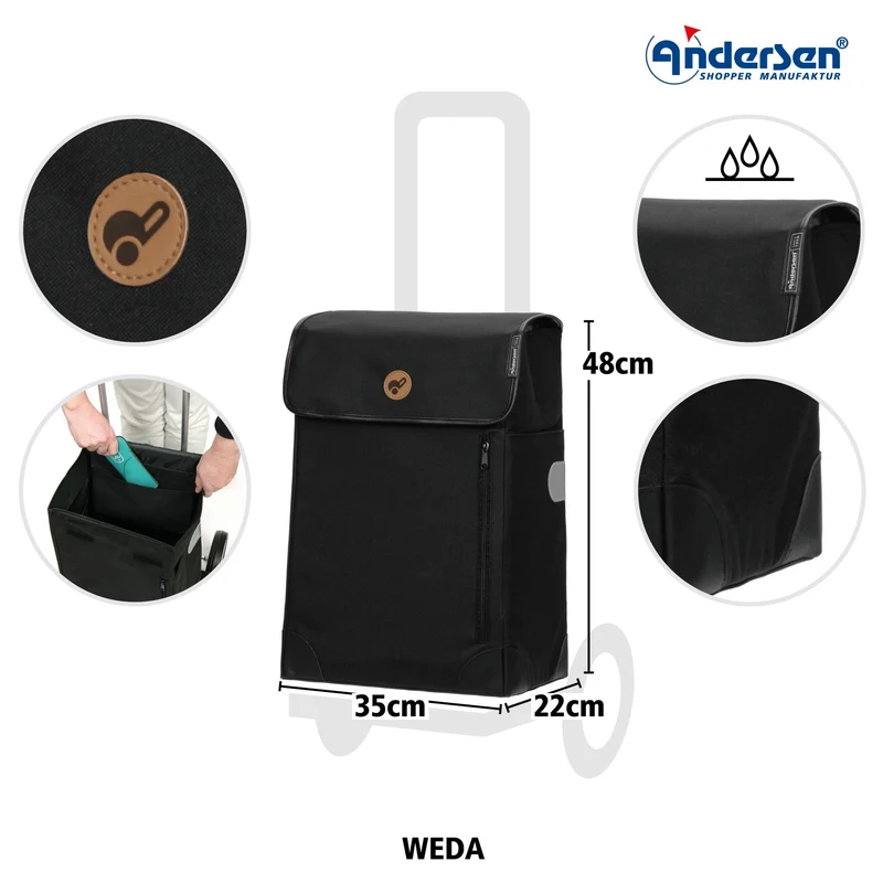 Andersen Scala Shopper Weda - Einkaufstrolley 101 cm (black)