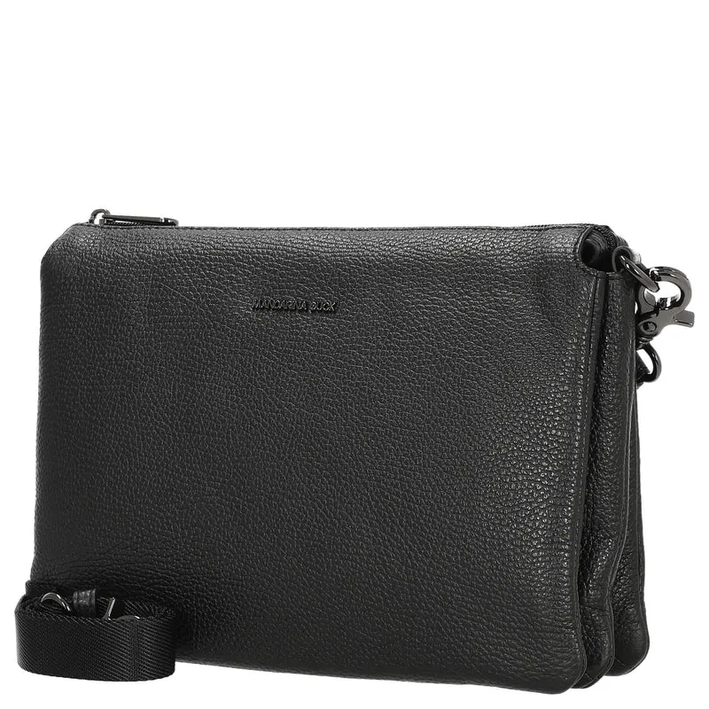 Mandarina Duck Mellow Leather - Umhängetasche 28 cm (nero)