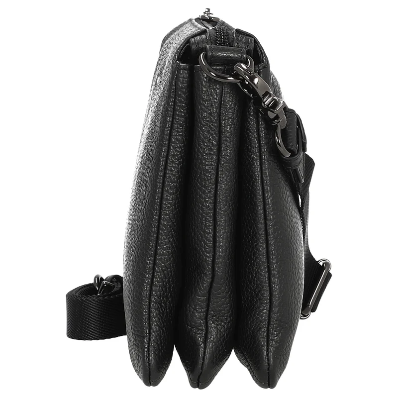 Mandarina Duck Mellow Leather - Umhängetasche 28 cm (nero)