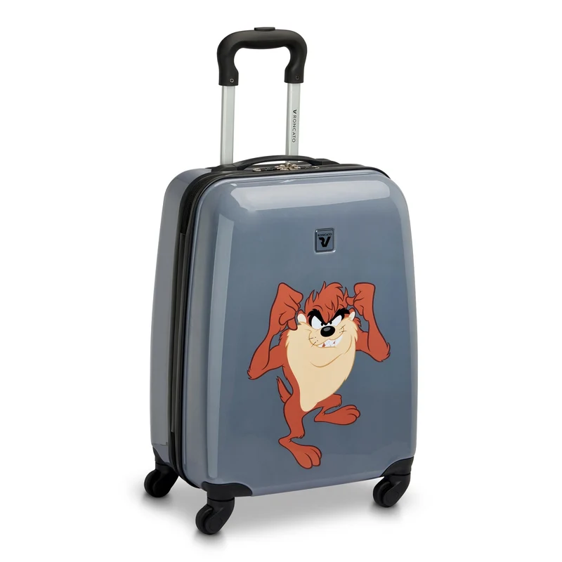 Roncato Looney Tunes Kids - 4-Rollen-Kindertrolley 50 cm (Taz Antracite)