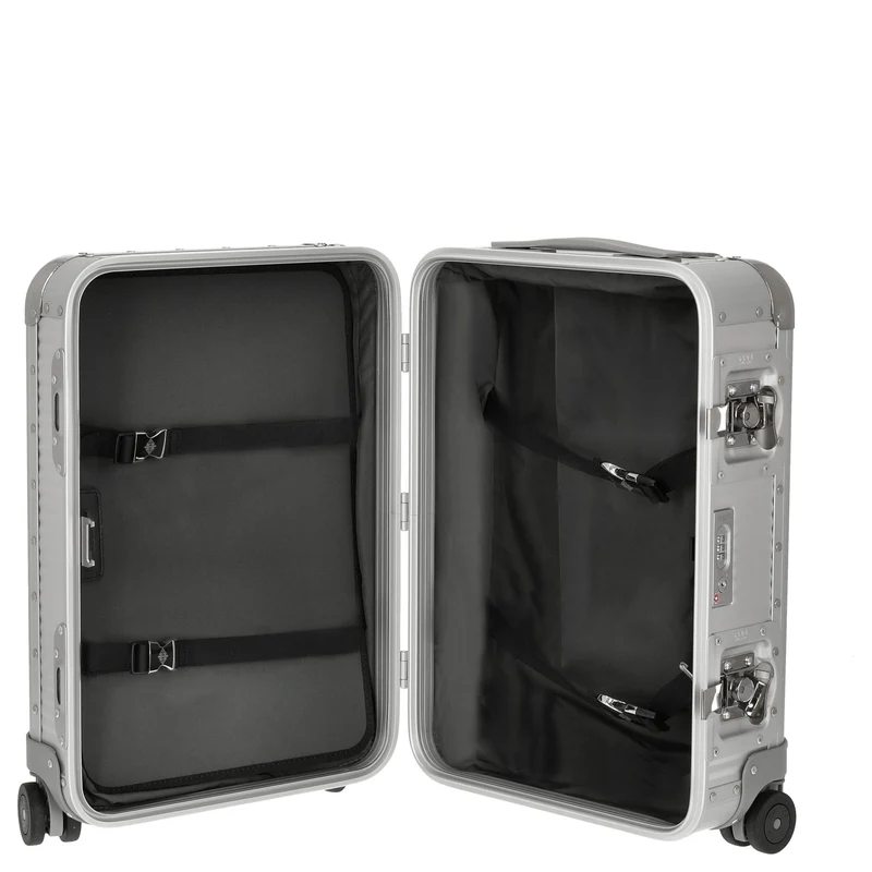 FPM Milano Bank S aluminum Spinner 53 - 4-Rollen-Kabinentrolley 53 cm (moonlight silver)