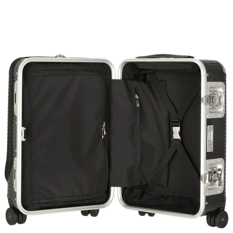 FPM Milano Bank Light Spinner 53 front pocket - 4-Rollen-Kabinentrolley 53 cm (licorice black)
