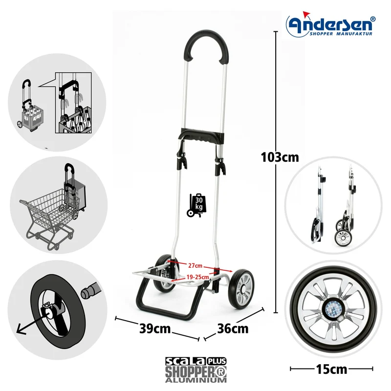 Andersen Scala Shopper Plus Hente - Trolley 103 cm (black)
