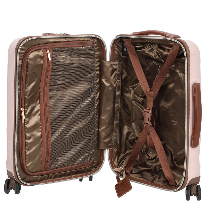 Stratic Leather and More - 4-Rollen-Kabinentrolley Vortasche 15" 55 cm S (rose)