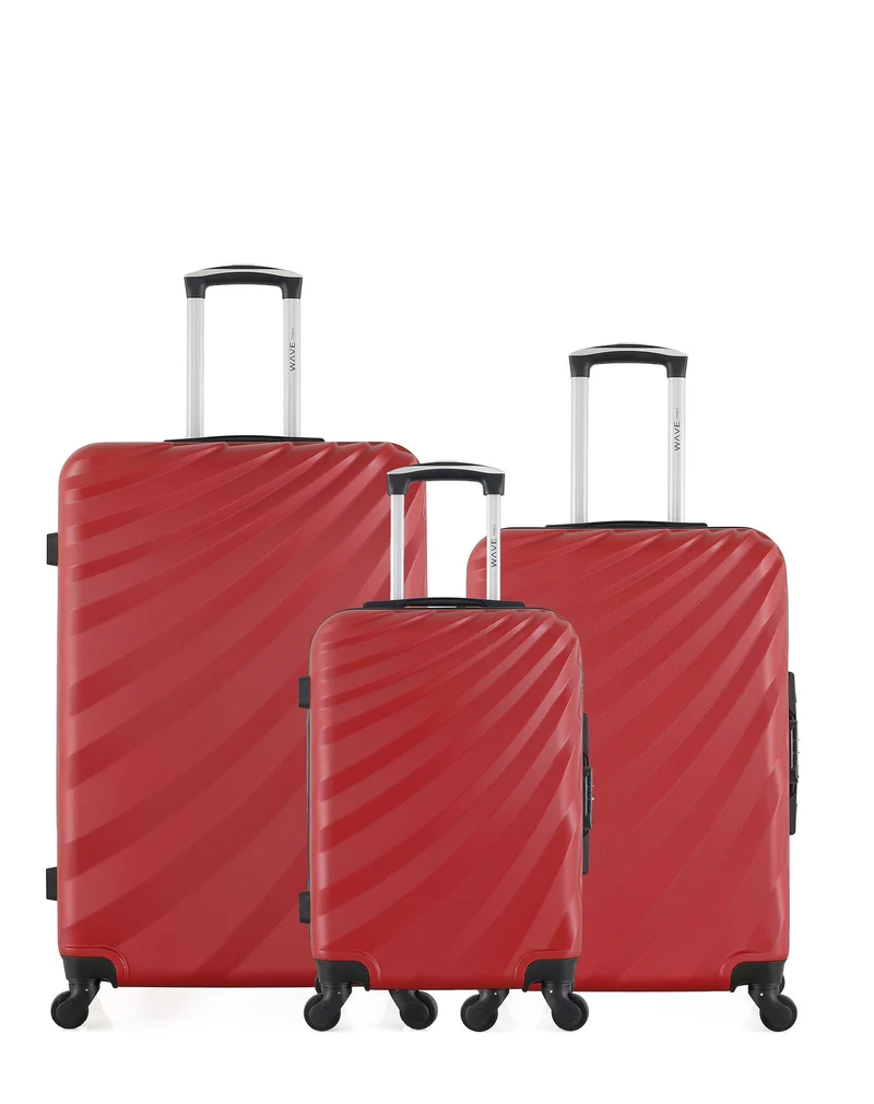 WAVE PARIS - 3er-Pack: Großer Koffer, mittelgroßer Koffer und Handgepäck DANUBE