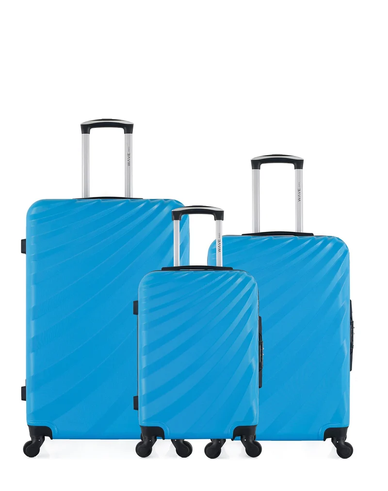 WAVE PARIS - 3er-Pack: Großer Koffer, mittelgroßer Koffer und Handgepäck DANUBE