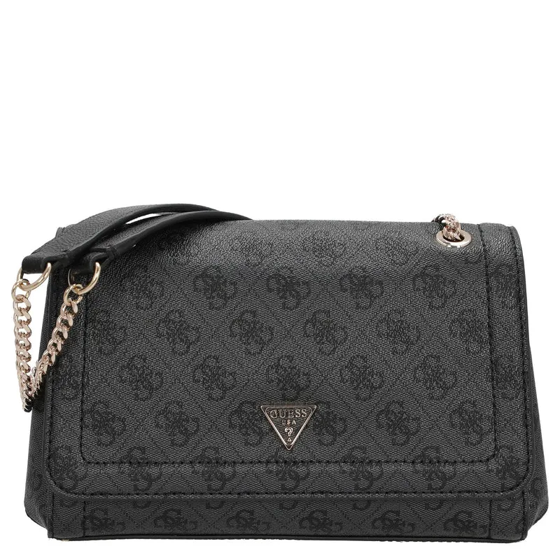 Guess Noelle II Convertible Xbody Flap - Umhängetasche 24 cm (coal logo)
